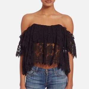Tularosa Amelia Black Lace Top